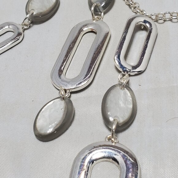 Vetta silver Link necklace with a central decorative element - Picture 9 of 10